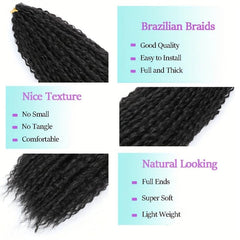 50 8 Cm Afro Roots Brazilian Crochet Braid Hair Extensions Wave Synthetic Hair