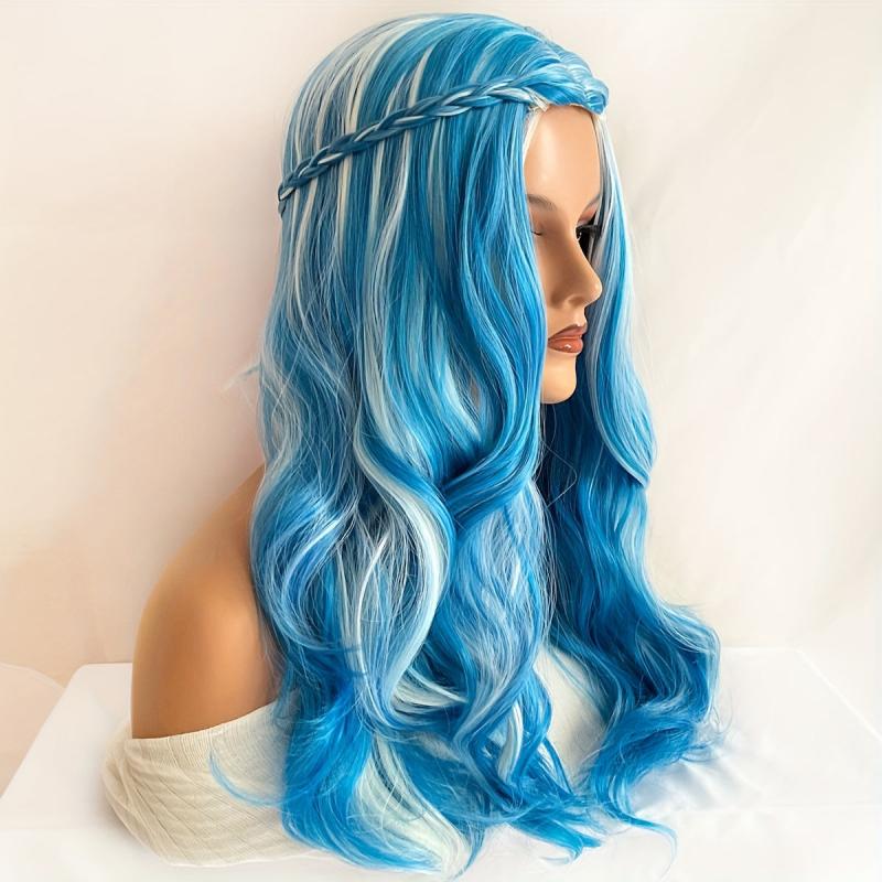 Long Wavy Synthetic Wig For Women with Bangs