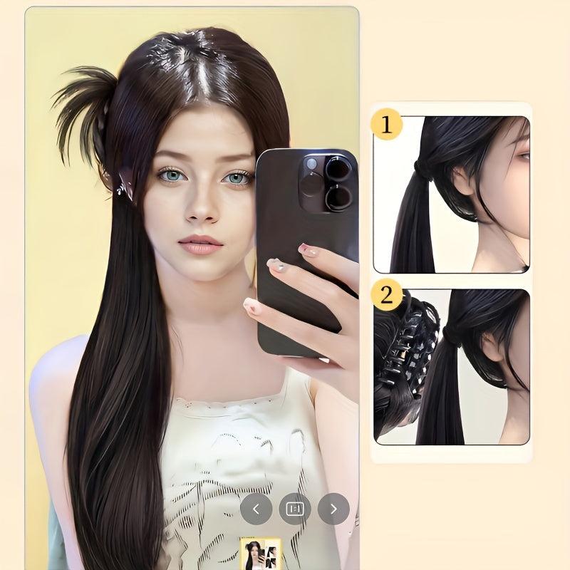 Synthetic Claw Ponytail Hanfu Hair Bun Long Straight Ponytail Extensions