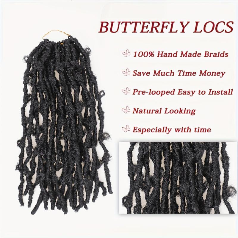 Butterfly Crochet Hair Extensions 30cm 20strands Pre Looped Crochet Braid