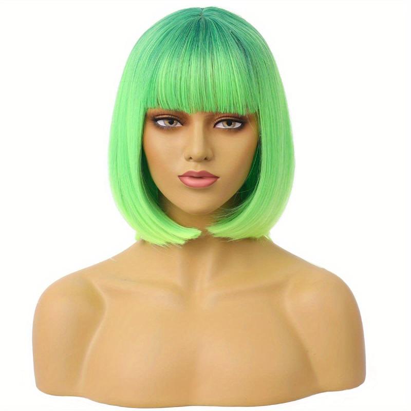 Ombre Short Bob Wig Synthetic Wig Anime Cosplay Halloween Party