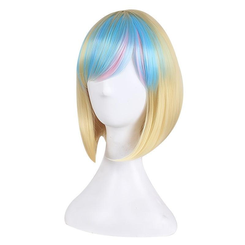 Ombre Short Bob Wig Synthetic Wig Anime Cosplay Halloween Party