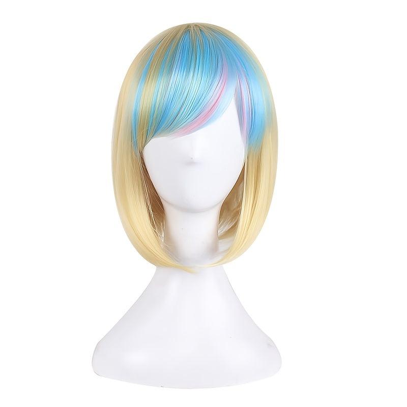 Ombre Short Bob Wig Synthetic Wig Anime Cosplay Halloween Party