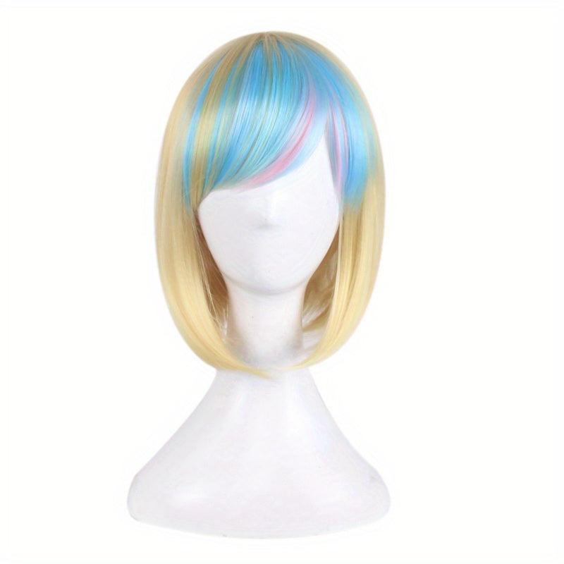 Ombre Short Bob Wig Synthetic Wig Anime Cosplay Halloween Party