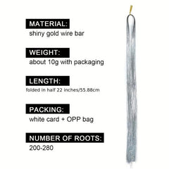 6pc Hair Tinsel Kit Long Straight Synthetic Hair Extension