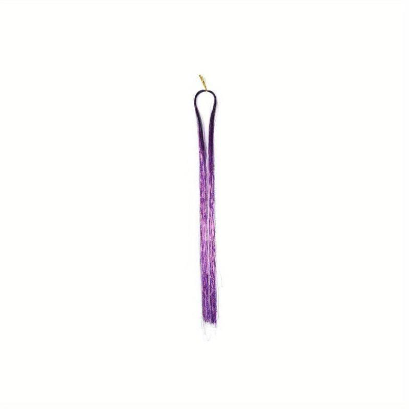 6pc Hair Tinsel Kit Long Straight Synthetic Hair Extension