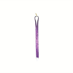 6pc Hair Tinsel Kit Long Straight Synthetic Hair Extension