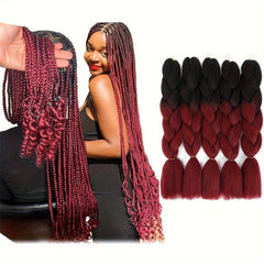 5 PCS Jumbo Braiding Hair Extensions For Women African Braid Wig Synthetic Hair