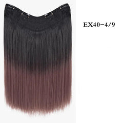 Clip In Hair Extensions 50 8 Cm Synthetic Clip Hair Piece V-shaped Gradient Wig