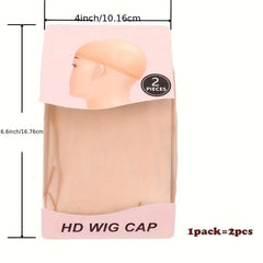 10 pcs Invisible HD Wig Cap for Lace Front Wigs Ultra Thin Nylon Stocking Caps