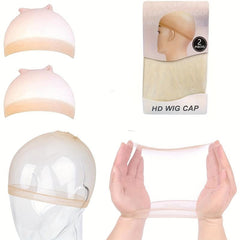 10 pcs Invisible HD Wig Cap for Lace Front Wigs Ultra Thin Nylon Stocking Caps