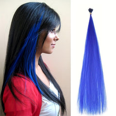 Long Straight Hair Piece Synthetic Hair Extensions Natural Density Wig Clip