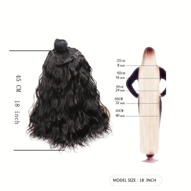 Long Mermaid Waves Clip In Curly Wavy Hair Extensions Synthetic Fiber