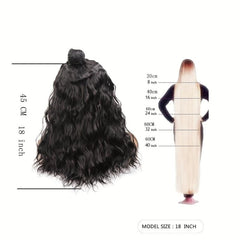 Long Mermaid Waves Clip In Curly Wavy Hair Extensions Synthetic Fiber