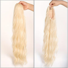 24-Inch Long Water Wave Drawstring Ponytail Synthetic Hair Extensions