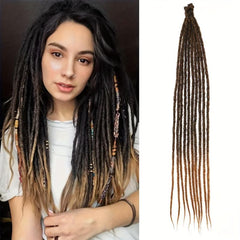 60 Long Dreadlocks Hair Extension Synthetic Gradient Reggae Jamaican Dreadlocks