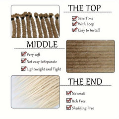60 Long Dreadlocks Hair Extension Synthetic Gradient Reggae Jamaican Dreadlocks