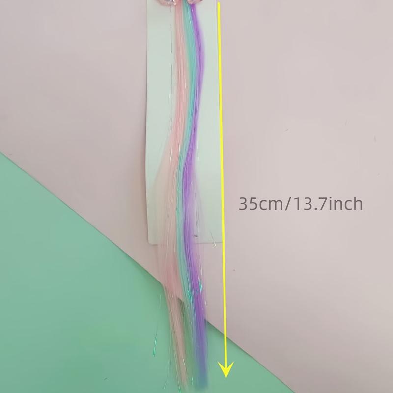 Colorful Long Straight Hair Extensions for Girls