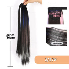 50 8 Cm Synthetic Hair Bundles Long Straight Ponytail Extension in Bright Colors