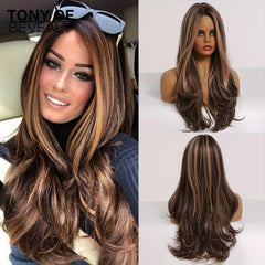Long Body Wave Hair Wig Highlights Daily Wear Party Halloween Cosplay Costume