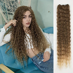 613 Blonde Hair Bundle Long Curly Wave Hair 28 cm Ombre Hair Bundles