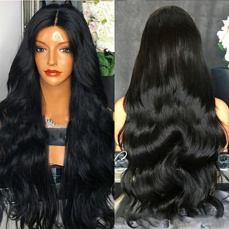 66 04 Cm Purple Long Loose Curly Hair Wigs Middle Part Synthetic Fiber Hair Wigs