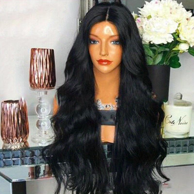 66 04 Cm Purple Long Loose Curly Hair Wigs Middle Part Synthetic Fiber Hair Wigs
