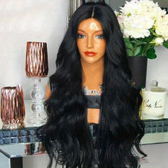 66 04 Cm Purple Long Loose Curly Hair Wigs Middle Part Synthetic Fiber Hair Wigs