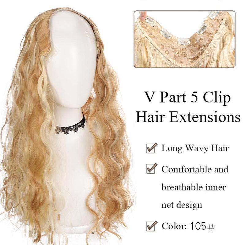 Natural Water Wave Hair Extensions with Heat Resistant Clips
