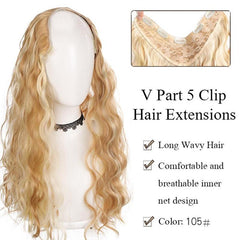 Natural Water Wave Hair Extensions with Heat Resistant Clips