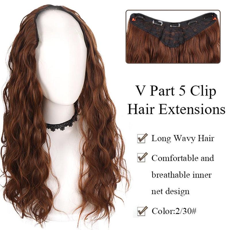 Natural Water Wave Hair Extensions with Heat Resistant Clips
