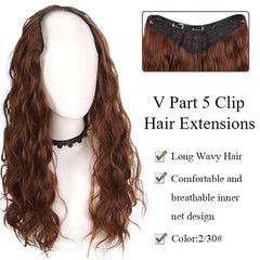Natural Water Wave Hair Extensions with Heat Resistant Clips