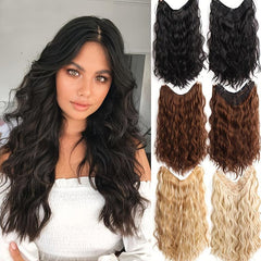 Natural Water Wave Hair Extensions with Heat Resistant Clips