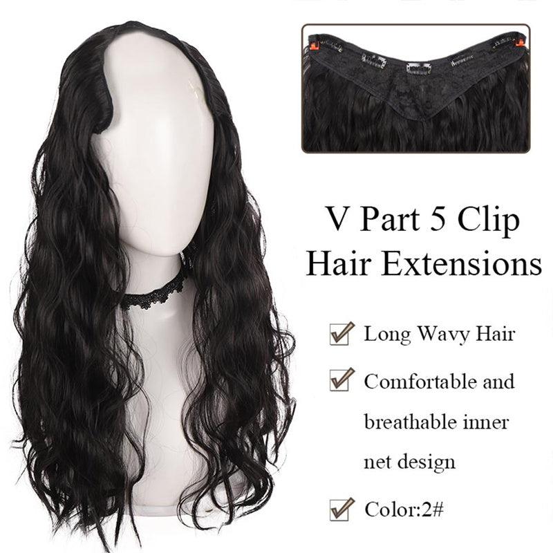 Natural Water Wave Hair Extensions with Heat Resistant Clips