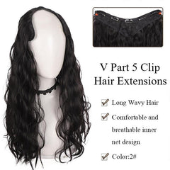 Natural Water Wave Hair Extensions with Heat Resistant Clips