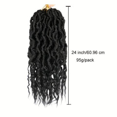 Long Afro Braids with Curly Ends Crochet Hair Extensions