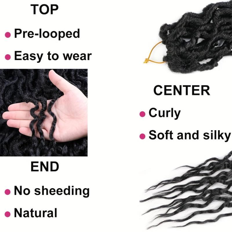 Long Afro Braids with Curly Ends Crochet Hair Extensions