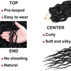 Long Afro Braids with Curly Ends Crochet Hair Extensions