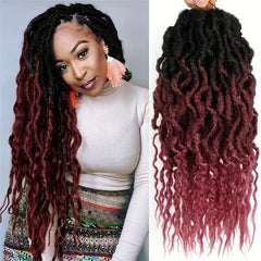 Long Afro Braids with Curly Ends Crochet Hair Extensions