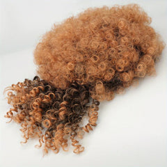 Afro Curly High Puff With Bangs Synthetic Hair Bun Clips In Hair Extensions