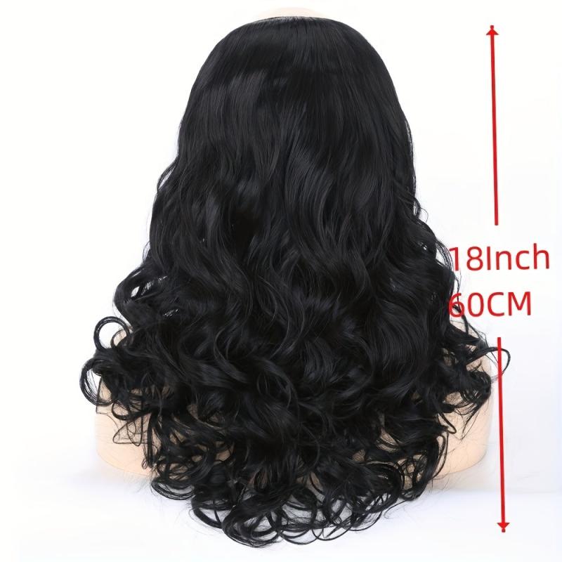 Medium Length Big Wave Half Head Wig For Women