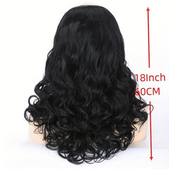 Medium Length Big Wave Half Head Wig For Women