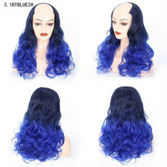Medium Length Big Wave Half Head Wig For Women