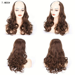 Medium Length Big Wave Half Head Wig For Women