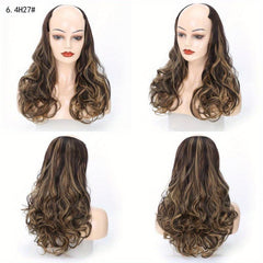 Medium Length Big Wave Half Head Wig For Women