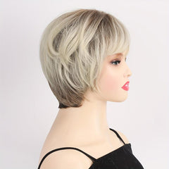 Short Curly Wavy Wig - Blonde Heat Resistant Pixie Party Cosplay Use
