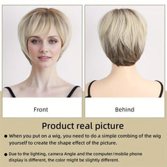 Short Curly Wavy Wig - Blonde Heat Resistant Pixie Party Cosplay Use