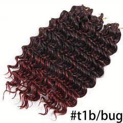 3pcs Ombre Braiding Hair Extensions Synthetic Deep Wave Crochet Hair 25 4 Cm