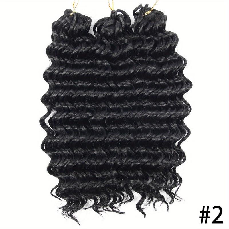 3pcs Ombre Braiding Hair Extensions Synthetic Deep Wave Crochet Hair 25 4 Cm