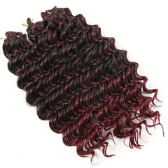 3pcs Ombre Braiding Hair Extensions Synthetic Deep Wave Crochet Hair 25 4 Cm